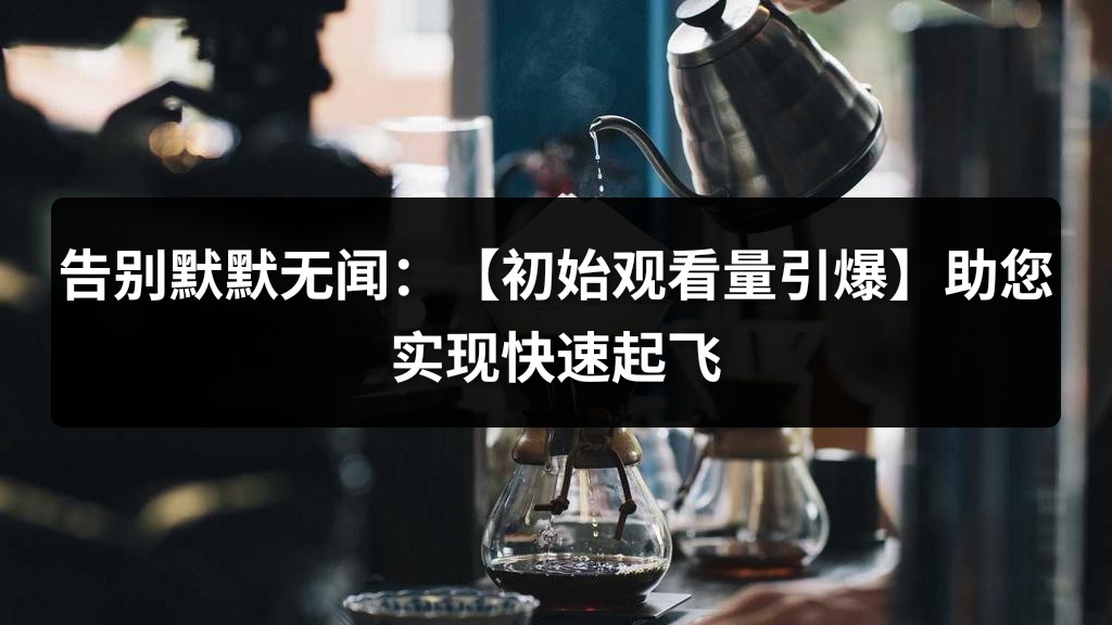 告别默默无闻：【初始观看量引爆】助您实现快速起飞