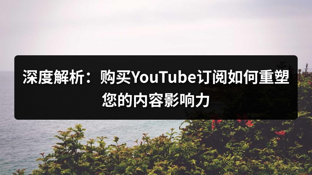 深度解析：购买YouTube订阅如何重塑您的内容影响力