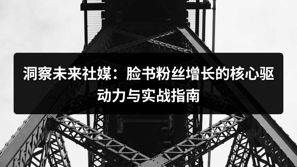 洞察未来社媒：脸书粉丝增长的核心驱动力与实战指南