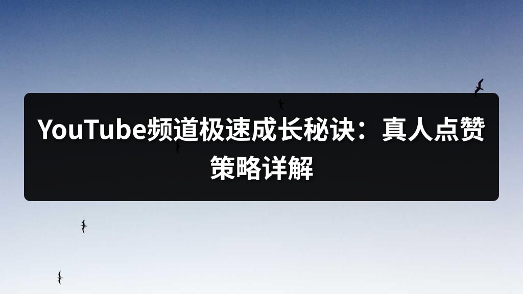 YouTube频道极速成长秘诀：真人点赞策略详解