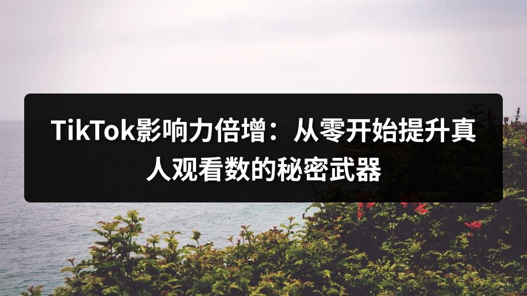 TikTok影响力倍增：从零开始提升真人观看数的秘密武器