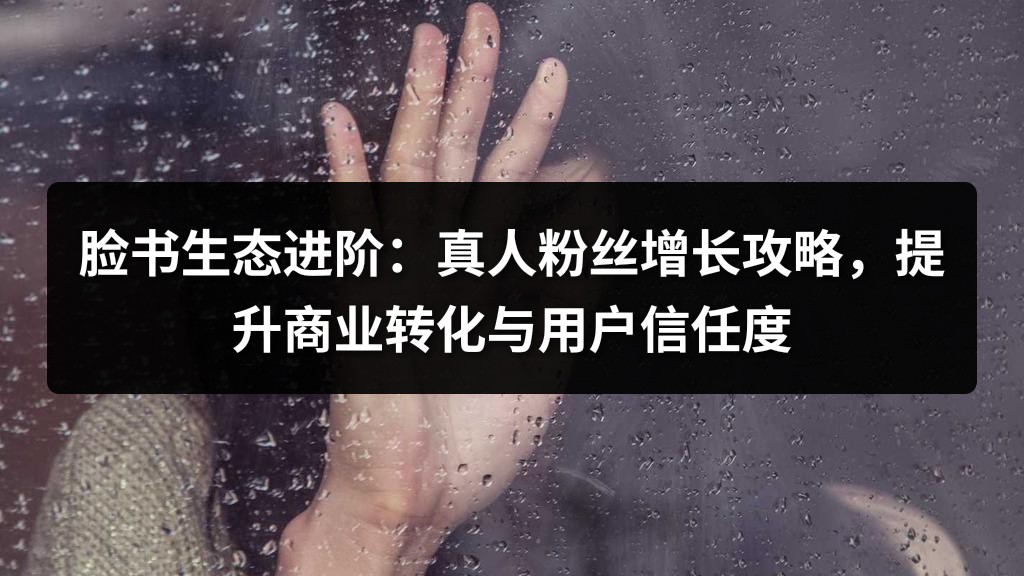 脸书生态进阶：真人粉丝增长攻略，提升商业转化与用户信任度