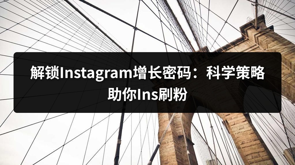 解锁Instagram增长密码：科学策略助你Ins刷粉