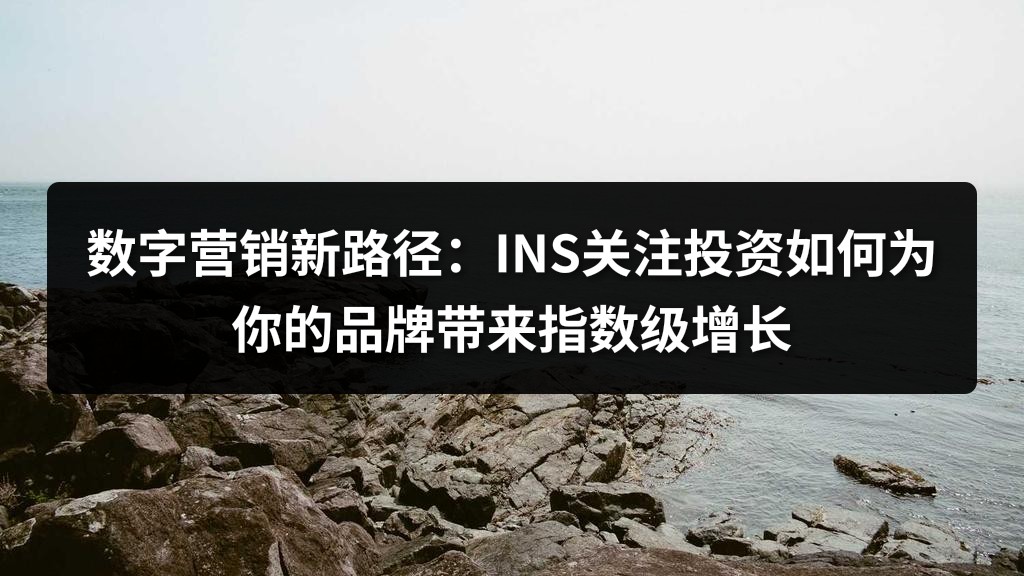 数字营销新路径：INS关注投资如何为你的品牌带来指数级增长