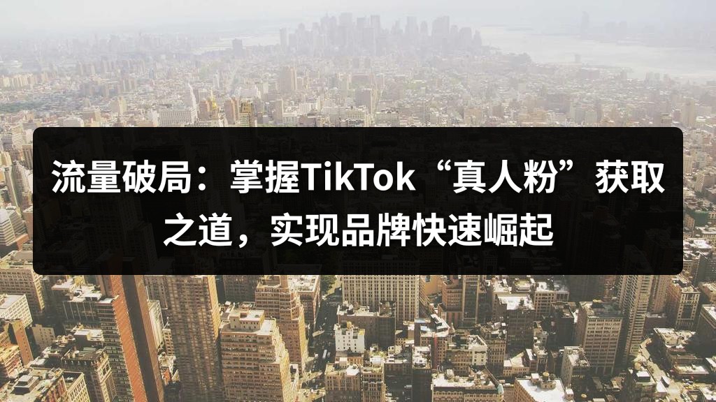 流量破局：掌握TikTok“真人粉”获取之道，实现品牌快速崛起