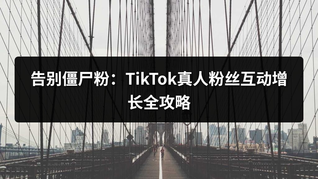 告别僵尸粉：TikTok真人粉丝互动增长全攻略