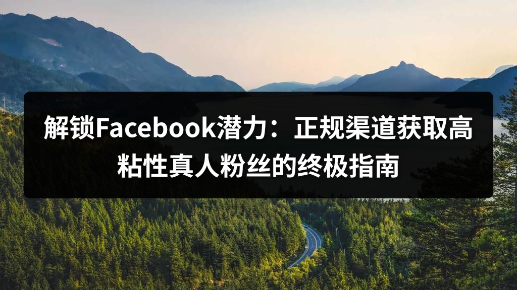 解锁Facebook潜力：正规渠道获取高粘性真人粉丝的终极指南