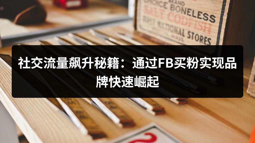 社交流量飙升秘籍：通过FB买粉实现品牌快速崛起