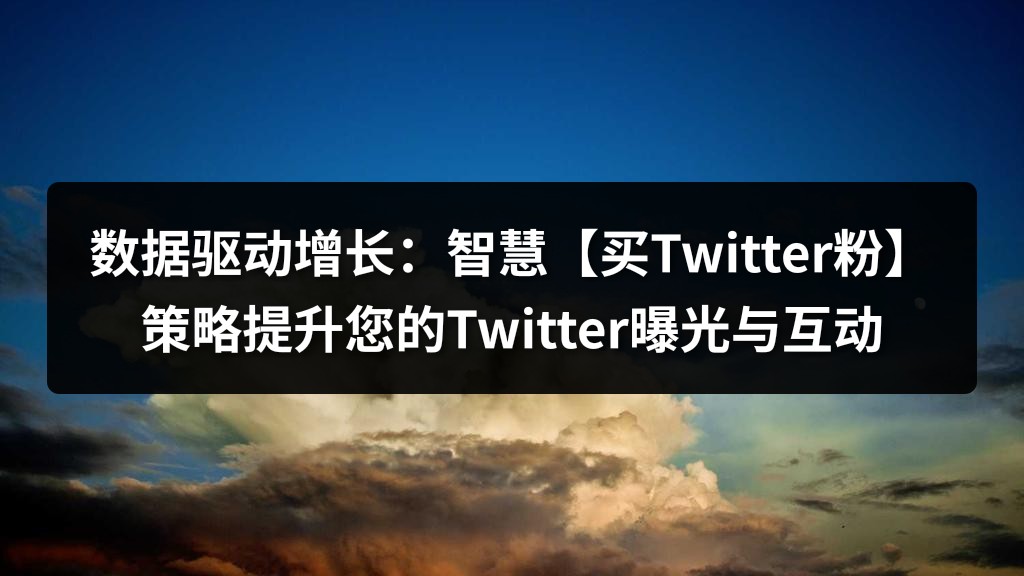 数据驱动增长：智慧【买Twitter粉】策略提升您的Twitter曝光与互动