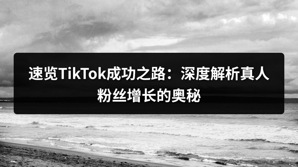 速览TikTok成功之路：深度解析真人粉丝增长的奥秘