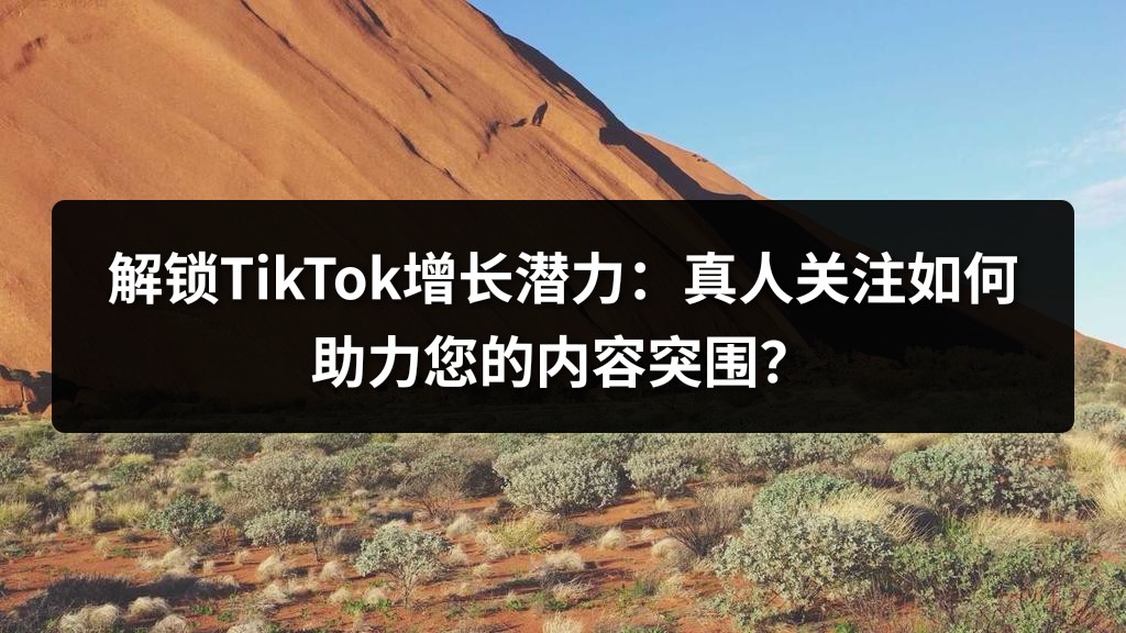 解锁TikTok增长潜力：真人关注如何助力您的内容突围？