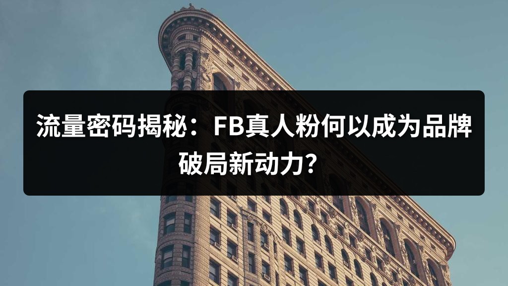 流量密码揭秘：FB真人粉何以成为品牌破局新动力？