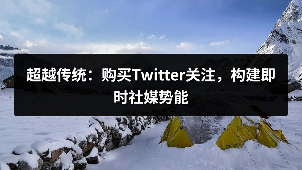 超越传统：购买Twitter关注，构建即时社媒势能