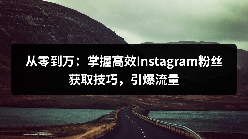 从零到万：掌握高效Instagram粉丝获取技巧，引爆流量