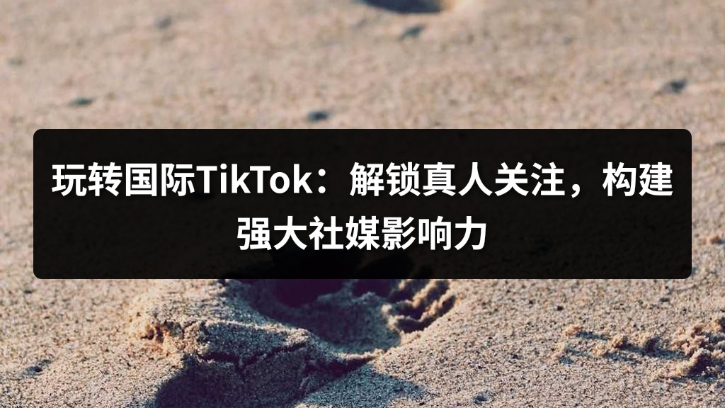 玩转国际TikTok：解锁真人关注，构建强大社媒影响力