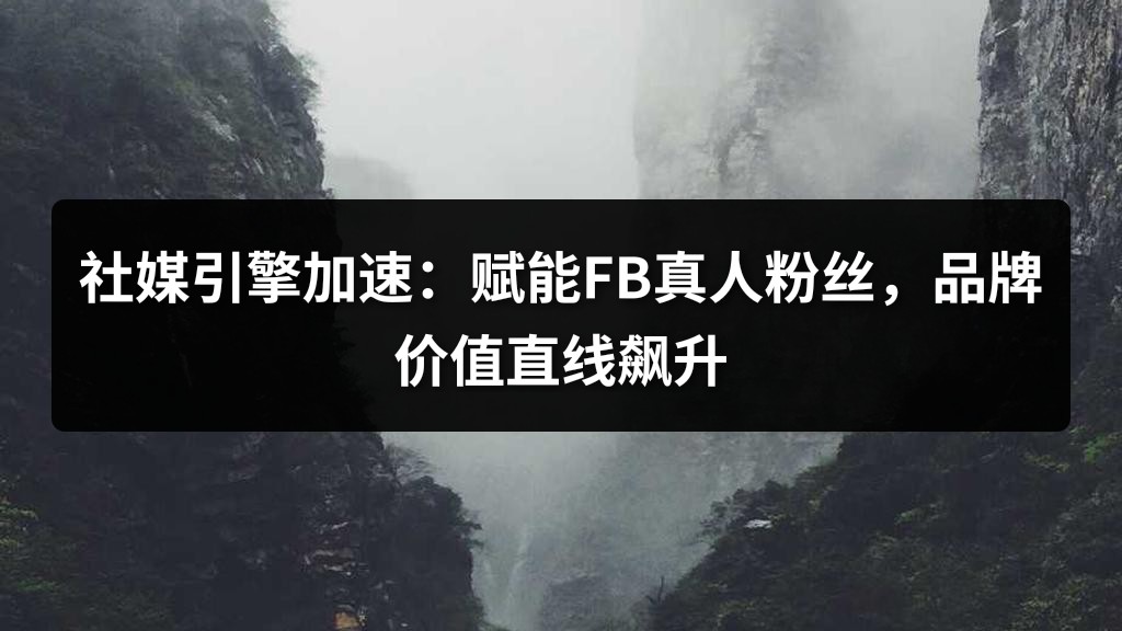 社媒引擎加速：赋能FB真人粉丝，品牌价值直线飙升