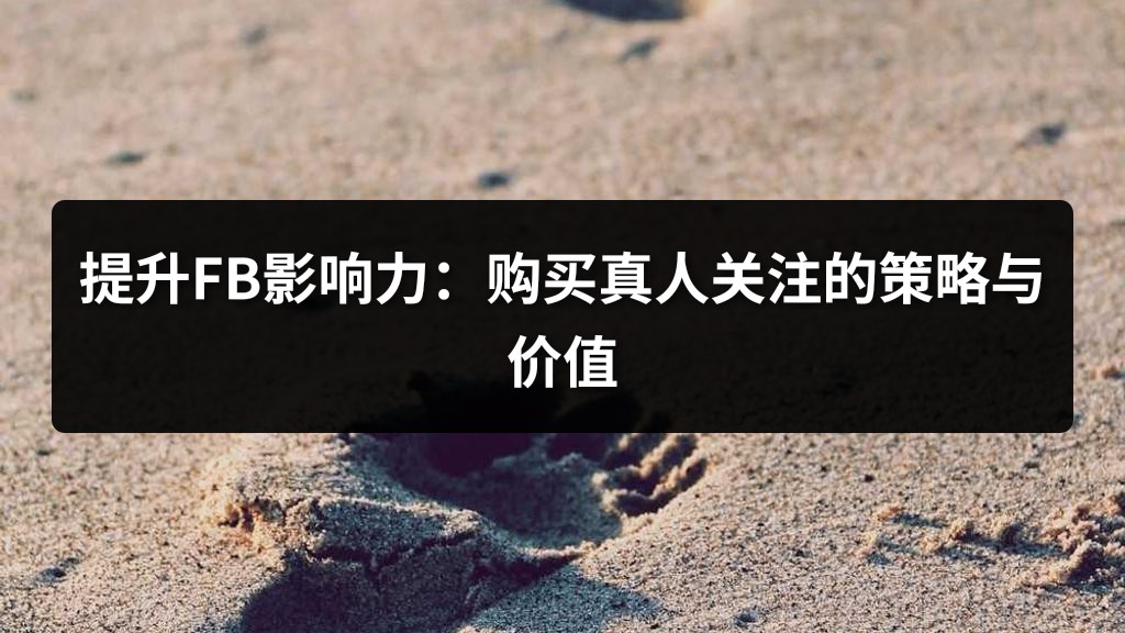 提升FB影响力：购买真人关注的策略与价值