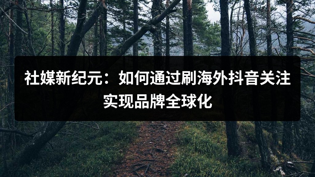 社媒新纪元：如何通过刷海外抖音关注实现品牌全球化