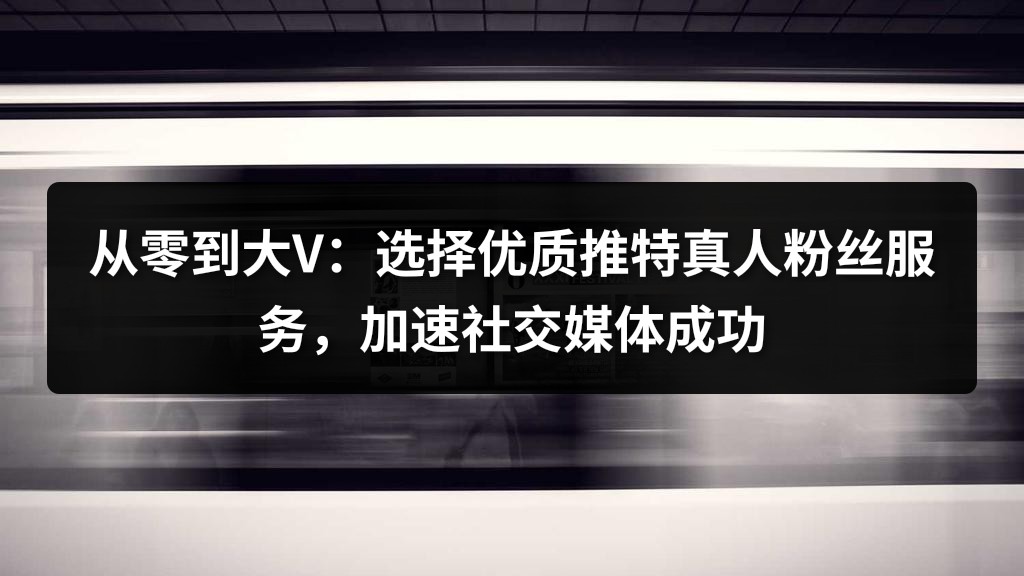 从零到大V：选择优质推特真人粉丝服务，加速社交媒体成功